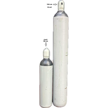 Nitrogén palack test töltettel (4 m3, 20 liter, használt)